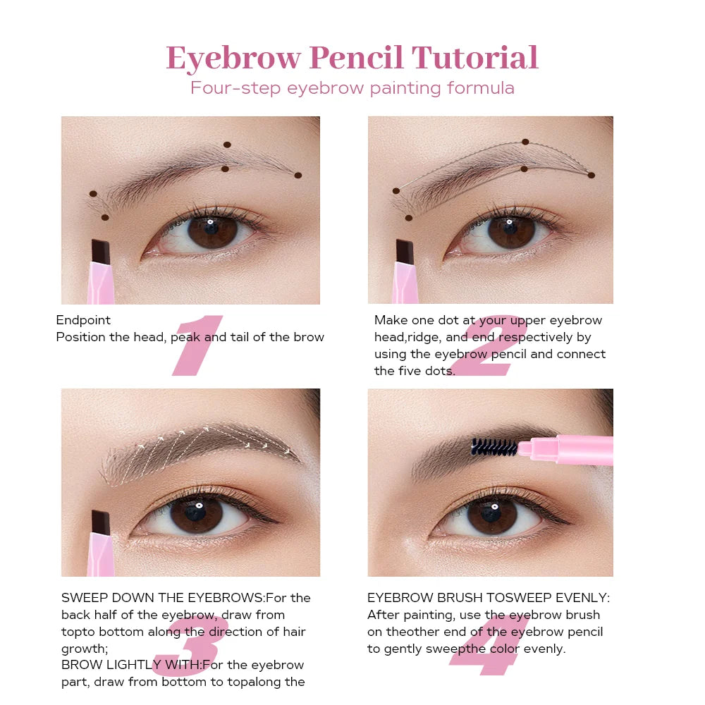 Cosmetics Makeup Private Label Multifunction Cruelty Free Eyebrow Pencil Waterproof Eye Brow Pen Long Lasting Eyebrow Pencil