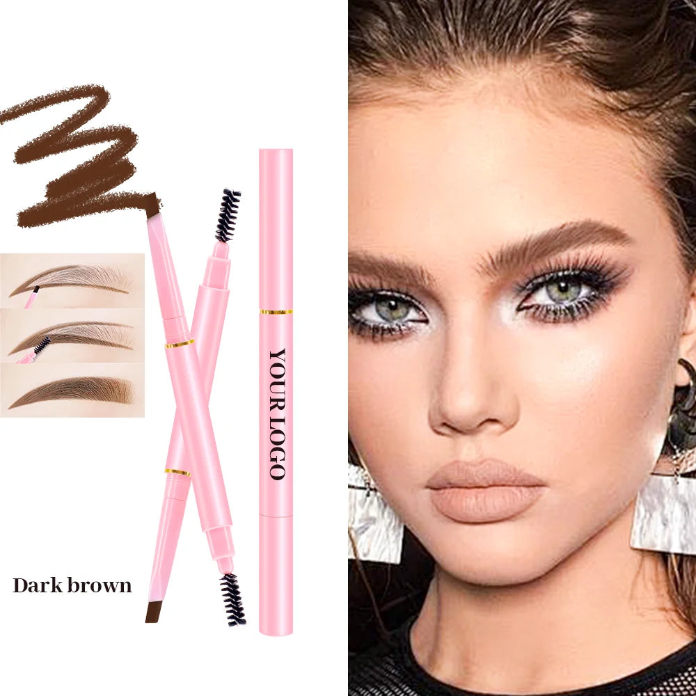 Cosmetics Makeup Private Label Multifunction Cruelty Free Eyebrow Pencil Waterproof Eye Brow Pen Long Lasting Eyebrow Pencil