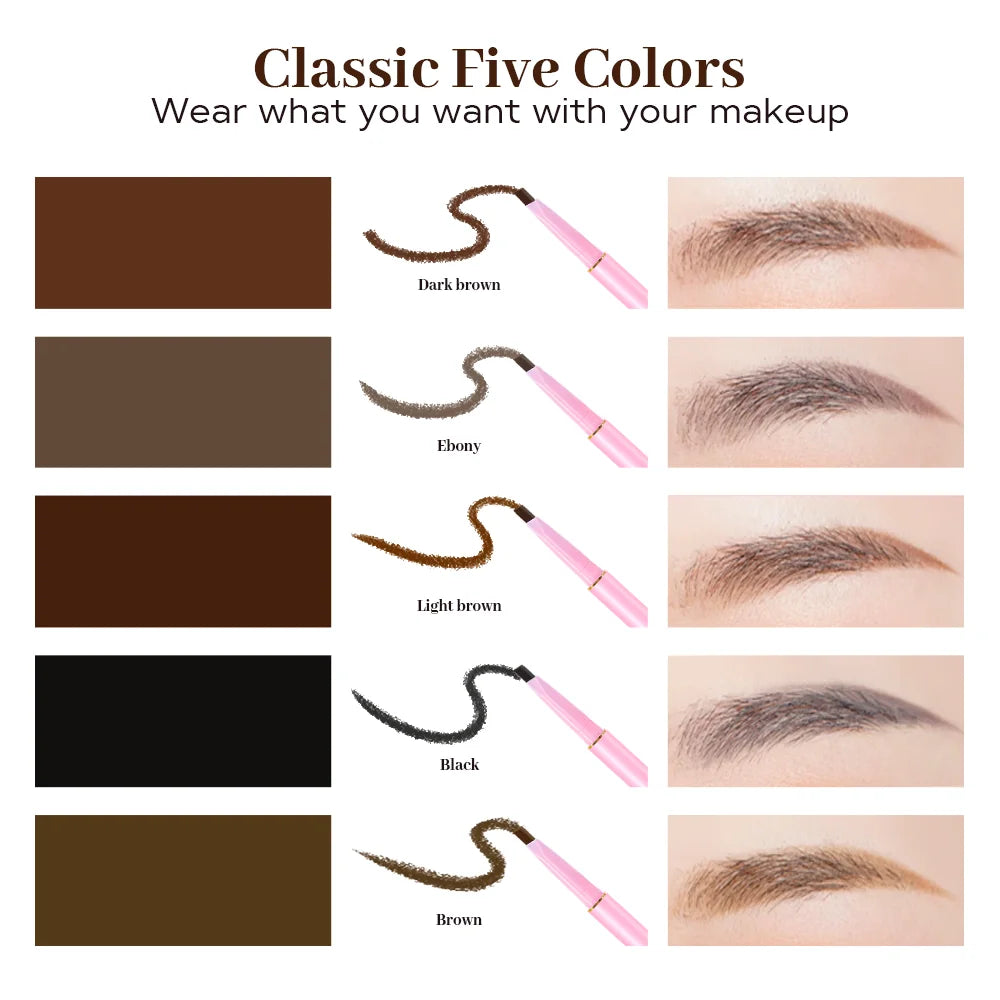 Cosmetics Makeup Private Label Multifunction Cruelty Free Eyebrow Pencil Waterproof Eye Brow Pen Long Lasting Eyebrow Pencil