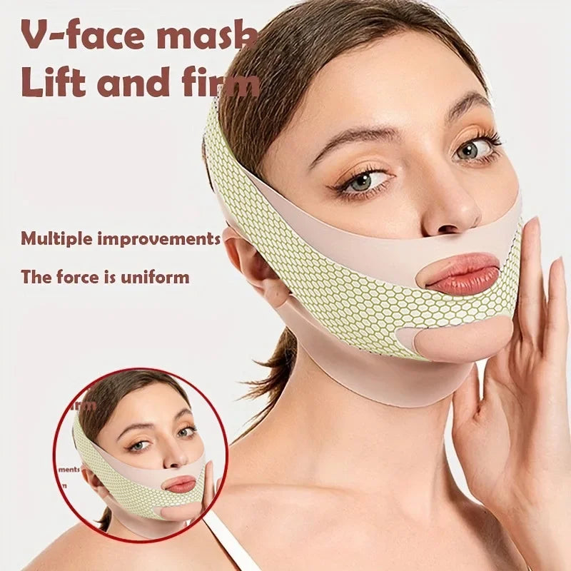 Face-Lift With Sleep Face V Shaper Facial Slimming Bandage Relaxation Shape Lift Reduce Double Chin Face Thining Band Massage
